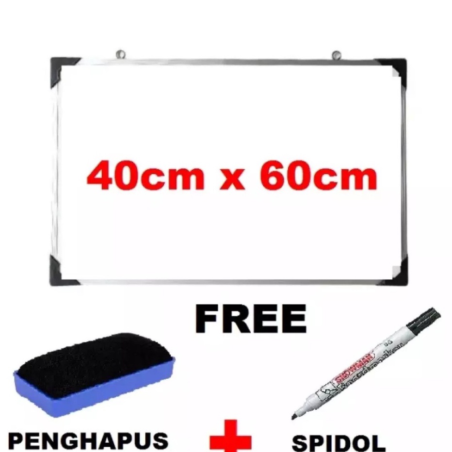 

LQNS6905 【MEGA SALE】 Papan Tulis Whiteboard 40x60 Free Spidol Dan Penghapus Bingkai Aluminium