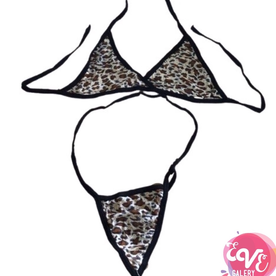 Ɛѵҽ Lingerie Bikini Seksi Motif Macan Leopard Bra Set Menggoda 1098 ≛