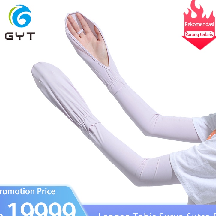 HFJT4294 Ready Stok  GYT Sarung tangan tabir surya sutra es wanita lengan mengemudi pelindung lengan