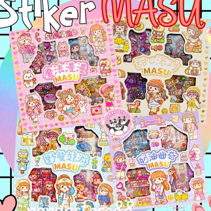 

FNJG5603 Dijamin Ori Stiker MASU isi 100pc PVC tahan air Premium Quality