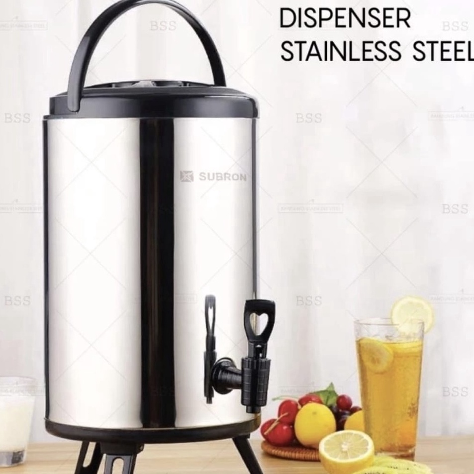 ➙➼✦❃ Milk Tea Bucket - Termos Air Jumbo Stainless SUBRON WATER JUG DISPENSER STAINLESS