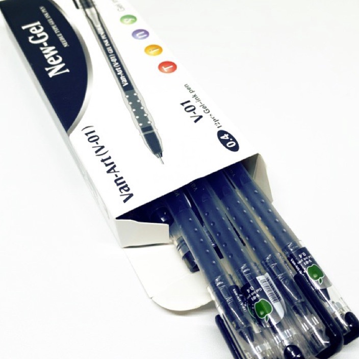 

ZYYH4595 Stok terbaru (1 Pack) Bolpoin New Gel Van-Art V-01 HITAM (1pack 12pc), gel pen newjell zuixua pulpen apel