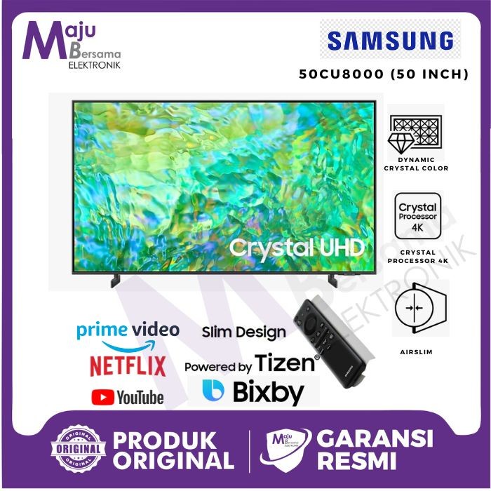 Samsung 50Cu8000 Crystal 4K Uhd Smart Tv 50 Inch Ua50Cu8000Kxxd