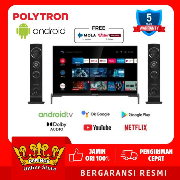 Led Polytron Smart Android Pld Tv 32 Inch 32Tag5959 / 32Tag5959