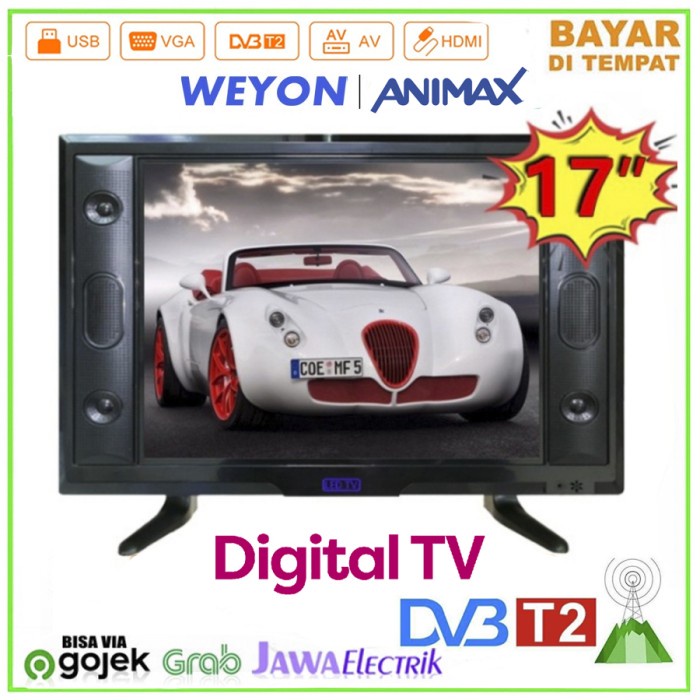 Weyon Animex Tv 17 Inch Hd Ready Led Televisi Digital Tv