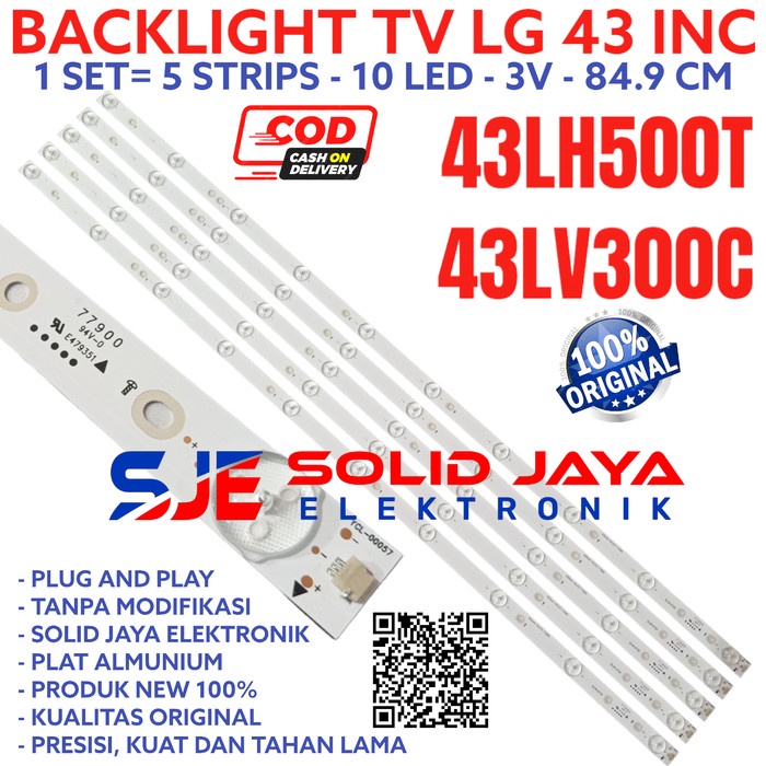 Backlight Tv Led Lg 43 Inc 43Lh500 43Lh500T 43Lh 43Lv300 Lampu Bl 10K