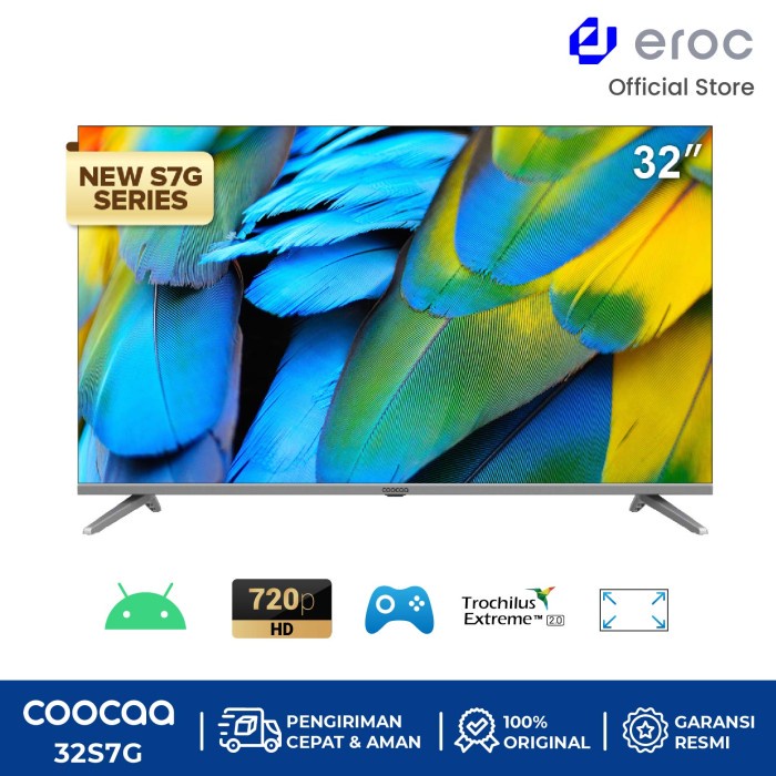 Coocaa Led Tv 32Inch - Android 11 - Digital Tv - Wifi 5G -Model 32S7G