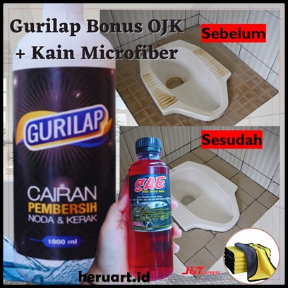 Gurilap Pembersih Ampuh Ajaib Bonus Ojk + Kain Lap Crofiber Lembut Menyerap Air Kemasan Baru