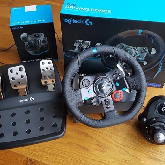 Logitech G29 Driving Wheel + Logitech Driving Shifter Bundle