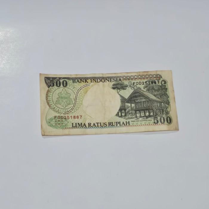 Uang Kertas Lama Kuno Rp 500 Rupiah Orang Utan Monyet Mahar Koleksi