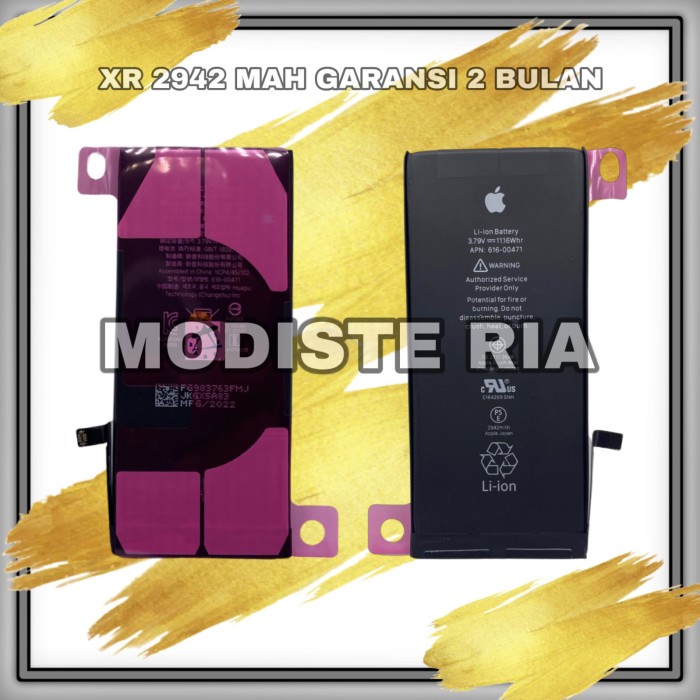 BATTERY / BATTERAI IPHONE XR 2942 MAH ORIGINAL NEW 100%