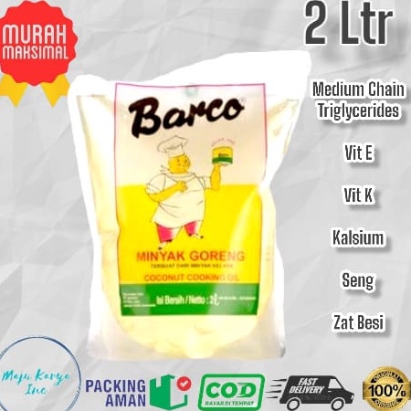 

FLASH SALE Barco Minyak Goreng Kelapa / Coconut Oil 2 Ltr 