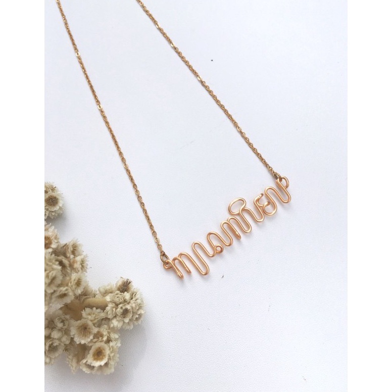 NEW STOCK BE.AKITA— AKSARA JAWA NECKLACE CUSTOM + free gift box // kalung aksara jawa