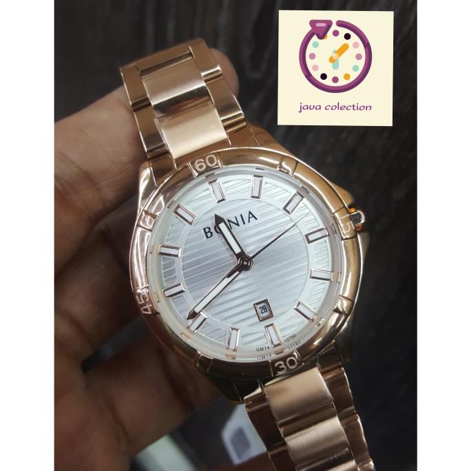 Jam Tangan Pria Bonia BNB10750-1512 Rose Gold Original