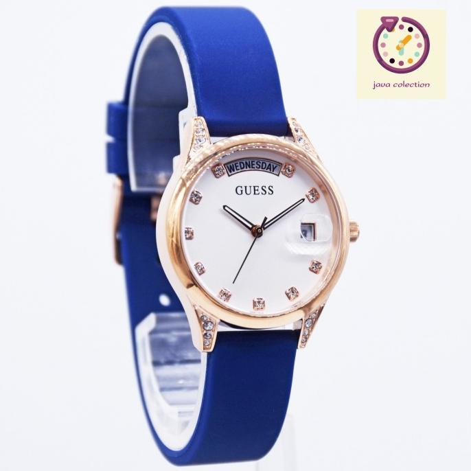 Jam Tangan Wanita Guess GW0356L1 Blue Rose Gold Original