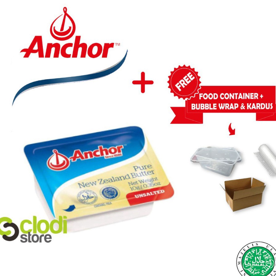 

TGYK2223 (D2289) Anchor Unsalted Butter Mini Portion 10 UB 7g Unsalted Butter MPASI Anak Bayi HALAL Elle & Vire Penambah Nafsu Makan Penambah Berat Badan, BB Booster MPASI Bayi Lemak Tambahan Mpasi Lemak Mpasi Lemak Bayi