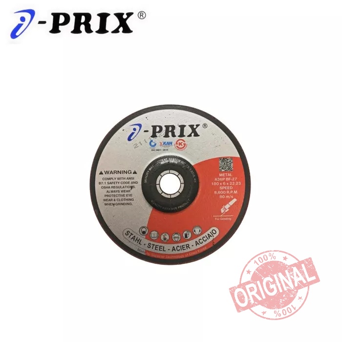 Batu Gerinda 7 Inch I-PRIX Poles 180 X 6 Mata Asah Grinding 7"