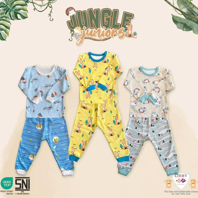 LIBBY BABY 3 SETELAN PANJANG S M L 2L XL XXL PIYAMA ANAK LIBBY BABY
