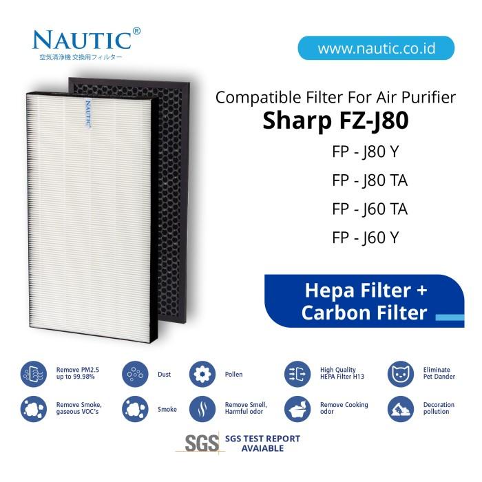 Hepa Filter Sharp Fp J60Y-W Fp J80Y-H Fp-J80Y Fp-J60Y Replacment