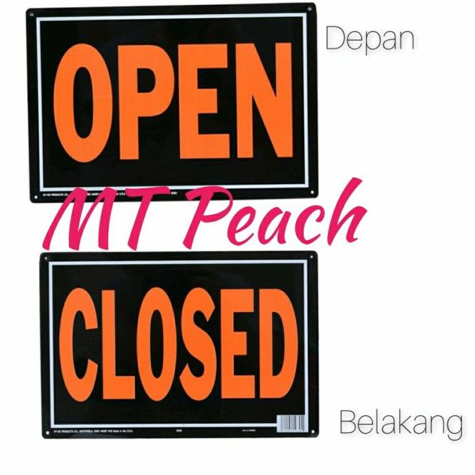 

HY-KO STIKER SIGN LABEL ALUMINIUM OPEN CLOSED 10X14 INCH 20JVLZ3 sparepart