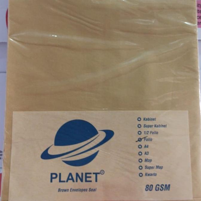 

Produk Unggulan] Amplop Coklat Folio Planet