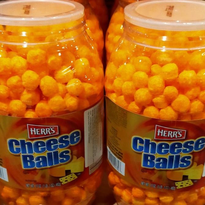 

] herrs cheese balls barrel 482gr jar