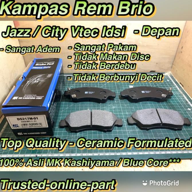 Kampas Rem Jazz City Brio Vtec Idsi 100% Asli Mk Biru