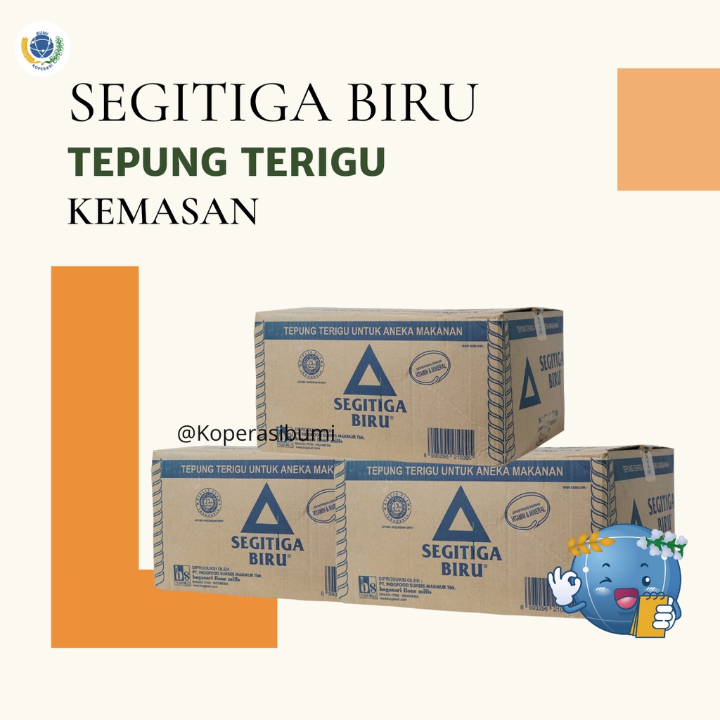 

Tepung Terigu Bogasari Segitiga U Eco Isi 12 , 1Kg /Pcs