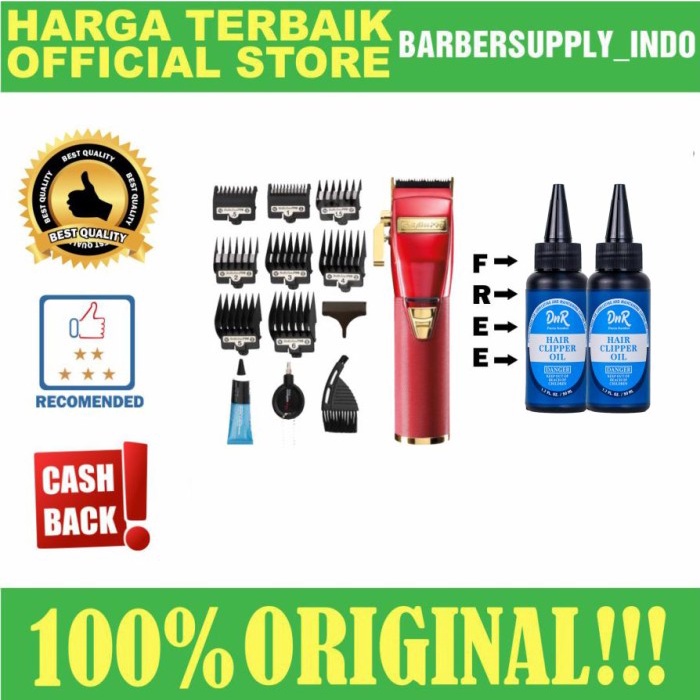 BABYLISS PRO CLIPPER FX RED ORI / MESIN ALAT CUKUR RAMBUT ORIGINAL