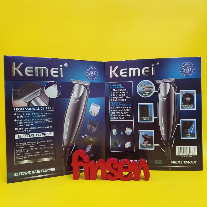 Kemei KM-701 Clipper - Alat Cukur Rambut Elektrik