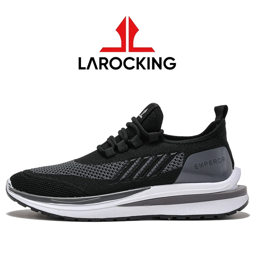 ✨Mall✨ Larocking - Emperor Hitam Abu | Sepatu Sneakers Running Gym Shoes Sports murah