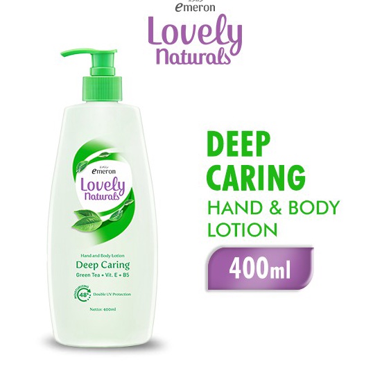 ➺➩⋆❀ EMERON LOVELY NATURAL BODY LOTION DEEP CARING 400ML Terbaru