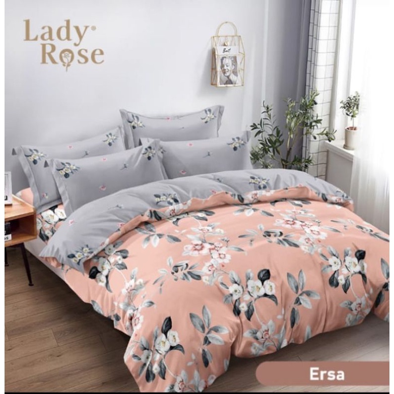 Bedcover Lady Rose 160x200 Flat Motip Terbaru