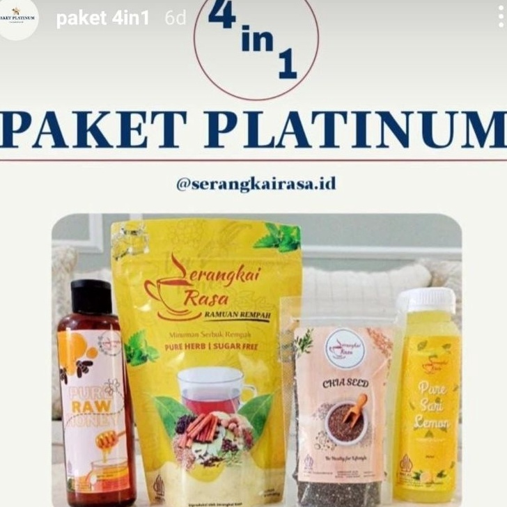 

➱➴≛❉ Paket Platinum 4 in 1 Serangkai Rasa Harga Murah