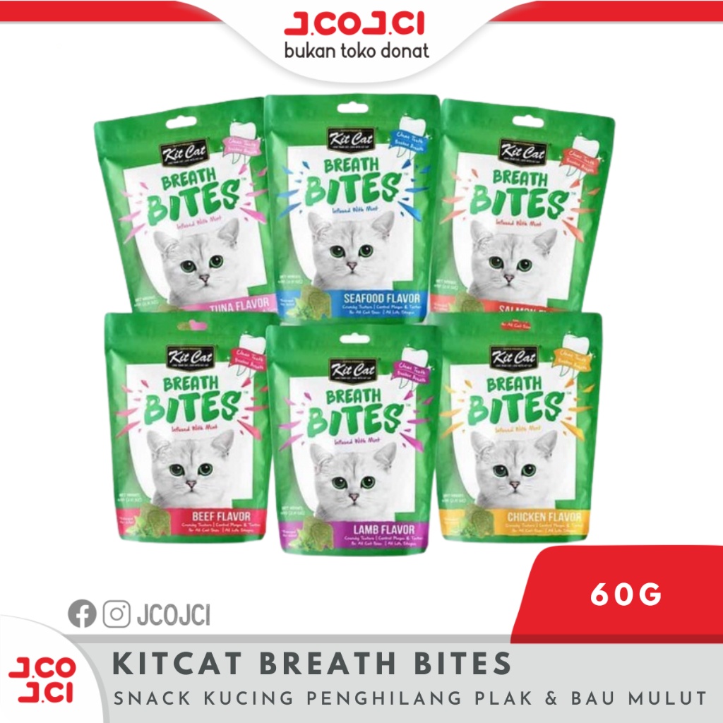 Kit Cat Breath Fresh  Penghilang Plak dan Bau Mulut - Snack Kucing