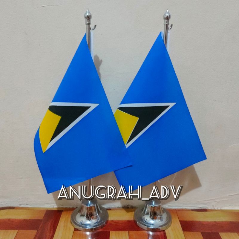 

tiang stainless bendera meja SAINT LUCIA