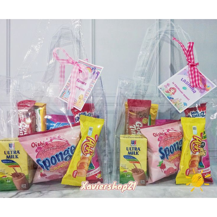 

ZRJZ9241 Stok terbaru Paket snack KEMASAN TAS MIKA (FREE CARD)