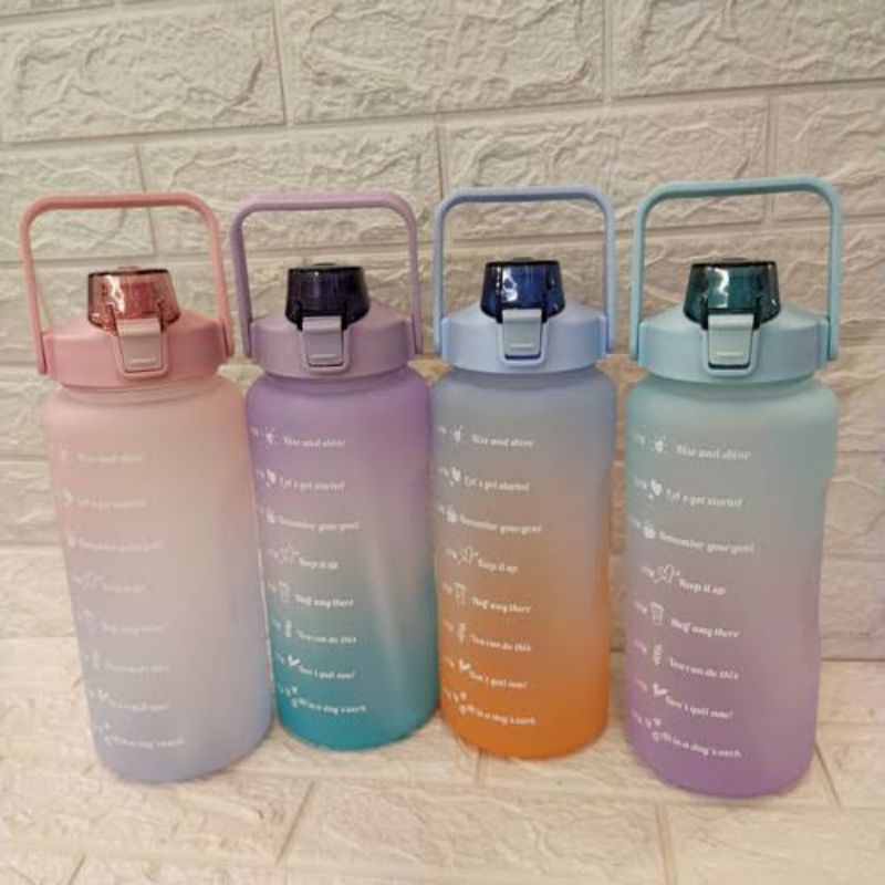 Botol Time Rainbow | Botol Minum Viral 2 Liter | Botol Minum Kekinian Viral