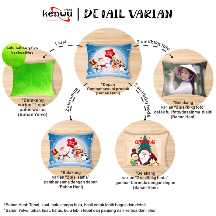 Bantal Natal 20x30 cm Part 5 #MC 041-050 / Bantal Merry Chritmas / Kado Natal / Hadiah Natal