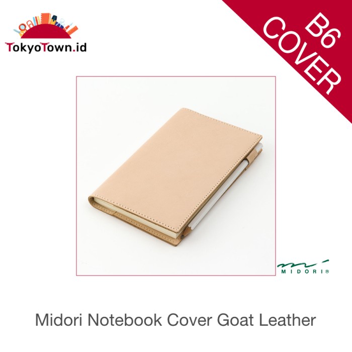 

Terlaris Midori Notebook Goat Leather Cover B6 Slim
