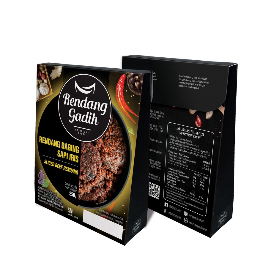 

BGLL4167 Ready Stok Rendang Daging Sapi Iris - Rendang Gadih