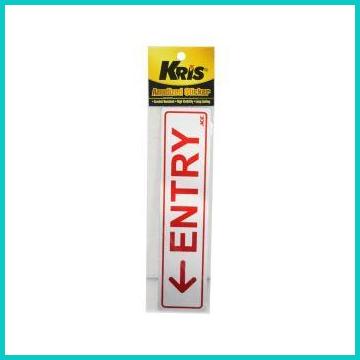 

KRIS STIKER ENTRY KIRI STICKER SIGN LABEL ANODIZED 20JVLZ3 last stok