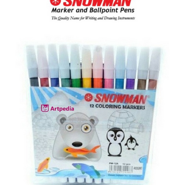 

YVCH4870 Terbaru Spidol Snowman 12 Warna