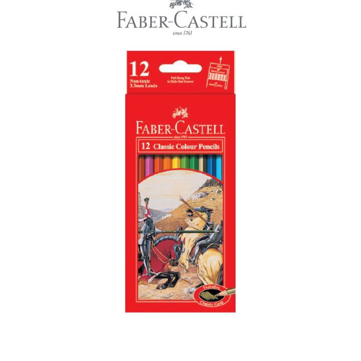 

→➘✹ Pensil warna Faber Castell 12 panjang Classic ( 1set/12wrn ) Laris