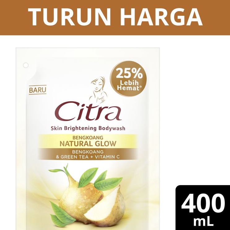 2 IN 1  Citra Sabun Mandi Cair Bengkoang Natural Glow 400Ml -Sabun Glow, Sabun Natural, Sabun Natura