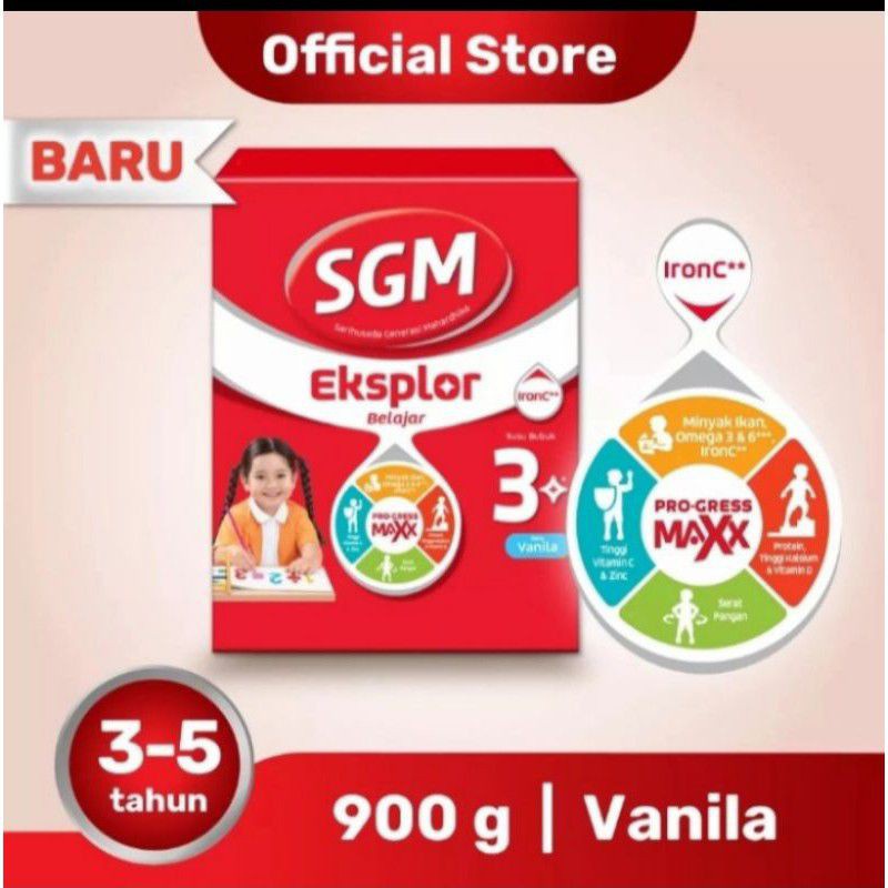 

Sgm Eksplor 3+ Rasa Madu / Vanila / Cokelat 900 Gr