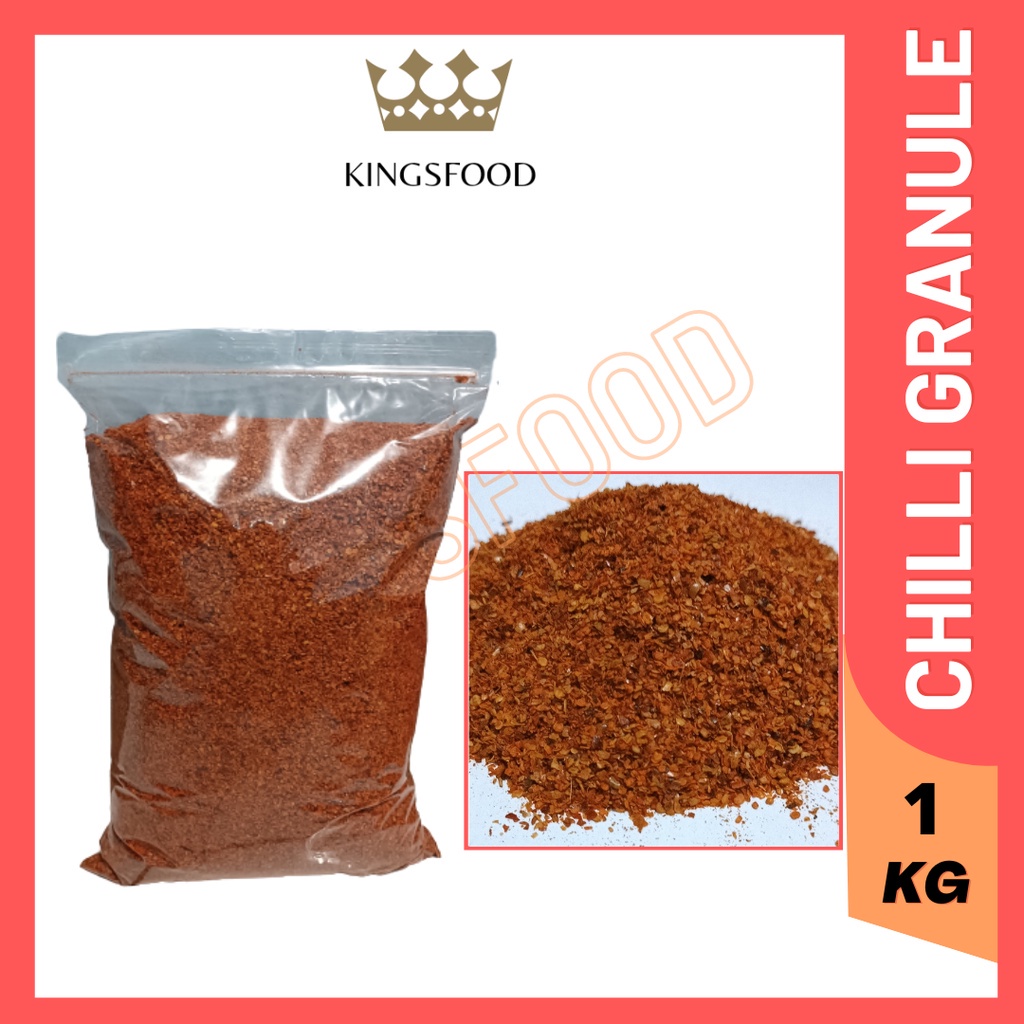 

Chili Granule 1 Kg / Cabe Bubuk Kasar / Cabe Granules Halal