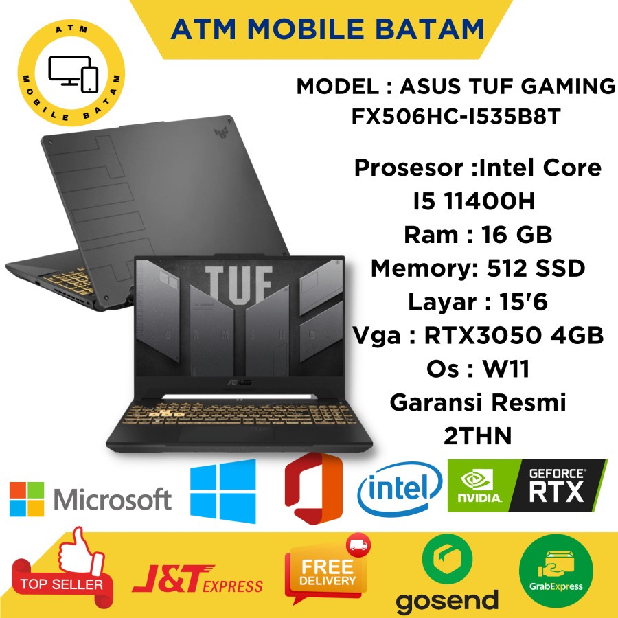 Laptop asus tuf gaming FX506HC i5 11400H