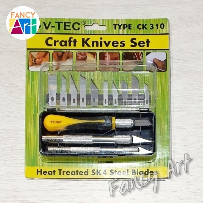 

V-TEC CRAFT KNIFE / PISAU UKIR / CUTTER PEN / ART SET CK310