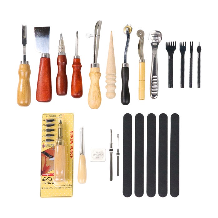 

PERALATAN SENI DIY KULIT 18 IN 1 LEATHER CRAFT STITCHING SEWING TOOL